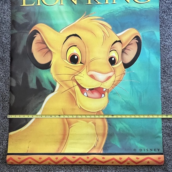 Disney Lion King Vintage 1995 2-Sided Vinyl Store Display Banner - Approx 34x57 - Picture 2 of 15
